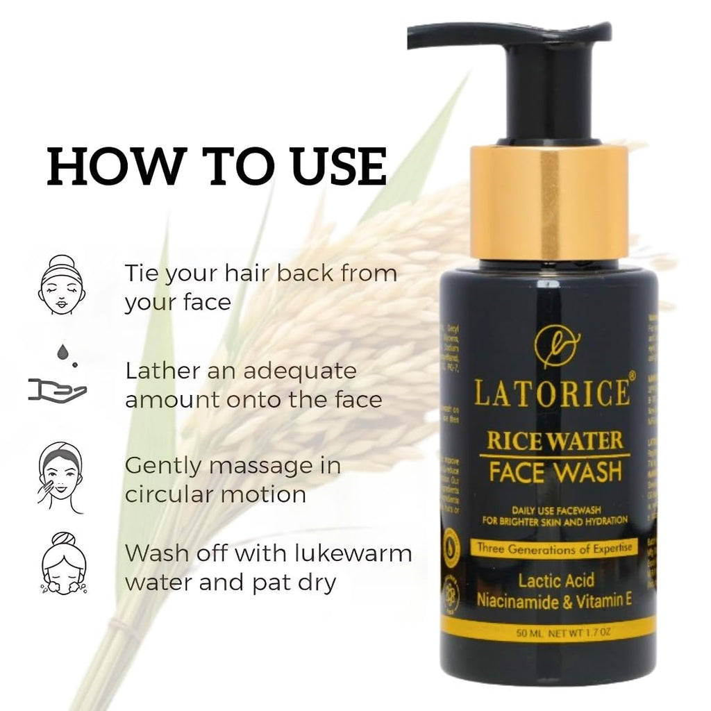 Unisex Skincare Combo | Rice Water Face Wash & Vitamin C Serum for Bright, Hydrated, Radiant Skin