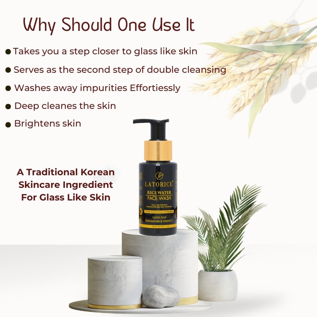 Unisex Skincare Combo | Rice Water Face Wash & Vitamin C Serum for Bright, Hydrated, Radiant Skin